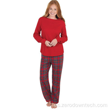 Pijamas personalizados al por mayor, camiseta y pantalones de manga larga, pijamas navideños a juego para la familia